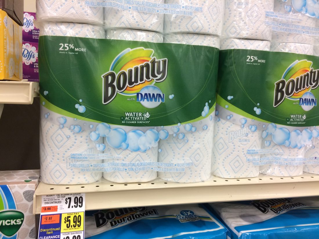 Sales of Dawn and Bounty paper towels are rising
