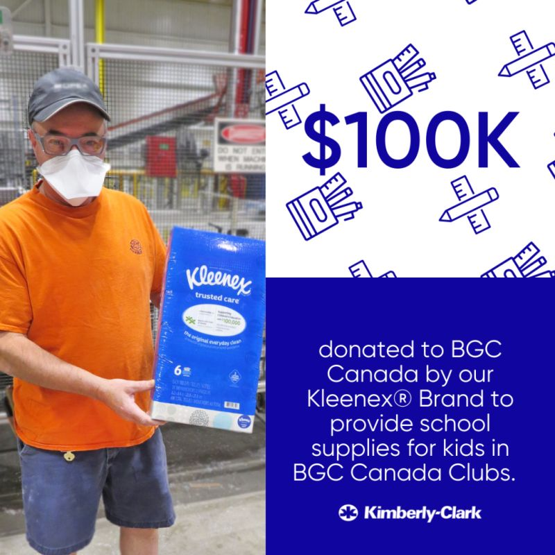 Kleenex partners with BGC Canada to help bring school supplies