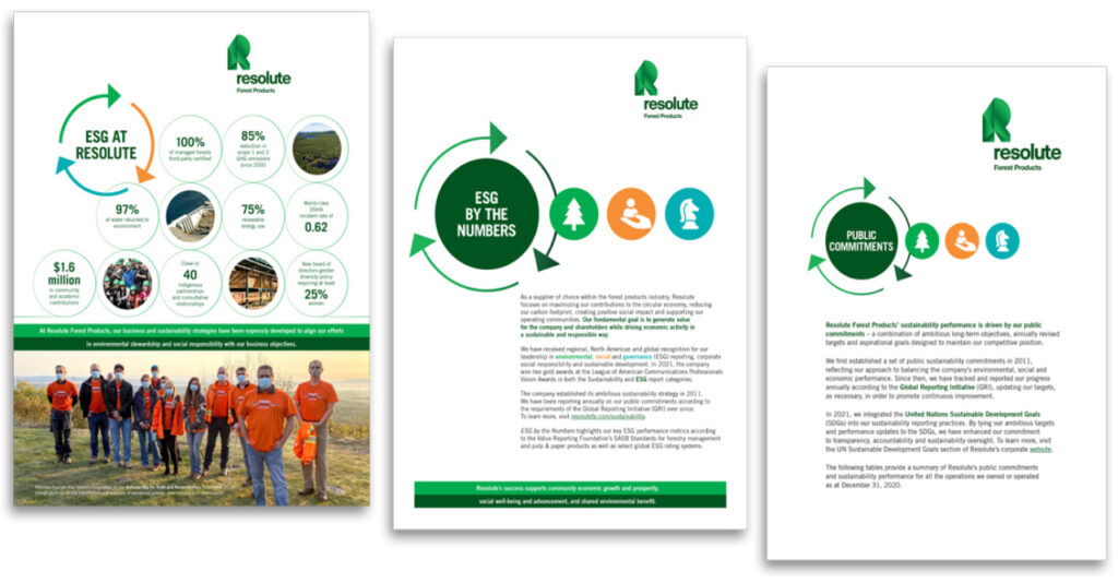 Resolute Performance Resolute publishes ESG performance data